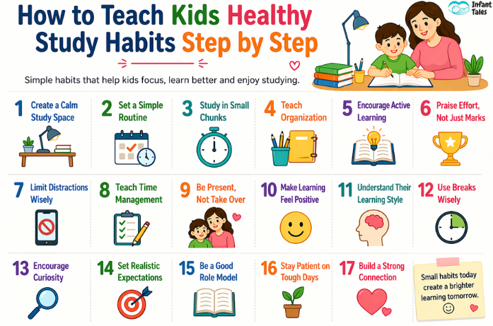 How to Teach Kids Healthy Study Habits Step by Step