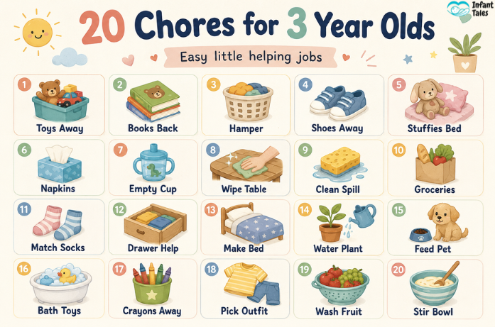 20 Chores for 3 Year Olds That Fit Into Real Life
