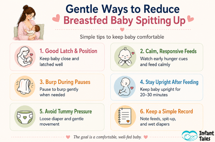 Gentle Ways to Reduce Breastfed Baby Spitting Up