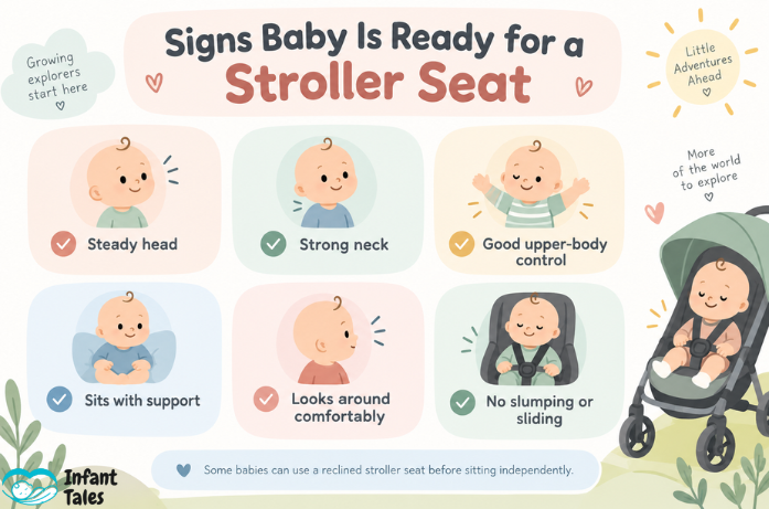 Signs Your Baby Is Ready for a Stroller Seat