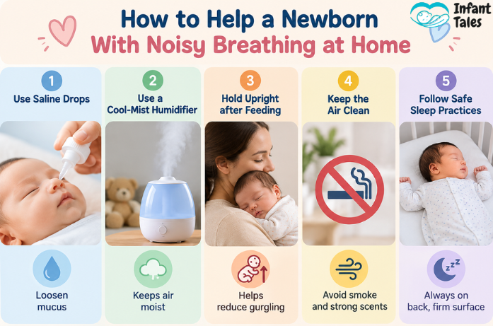 How to Help a Newborn With Noisy Breathing at Home